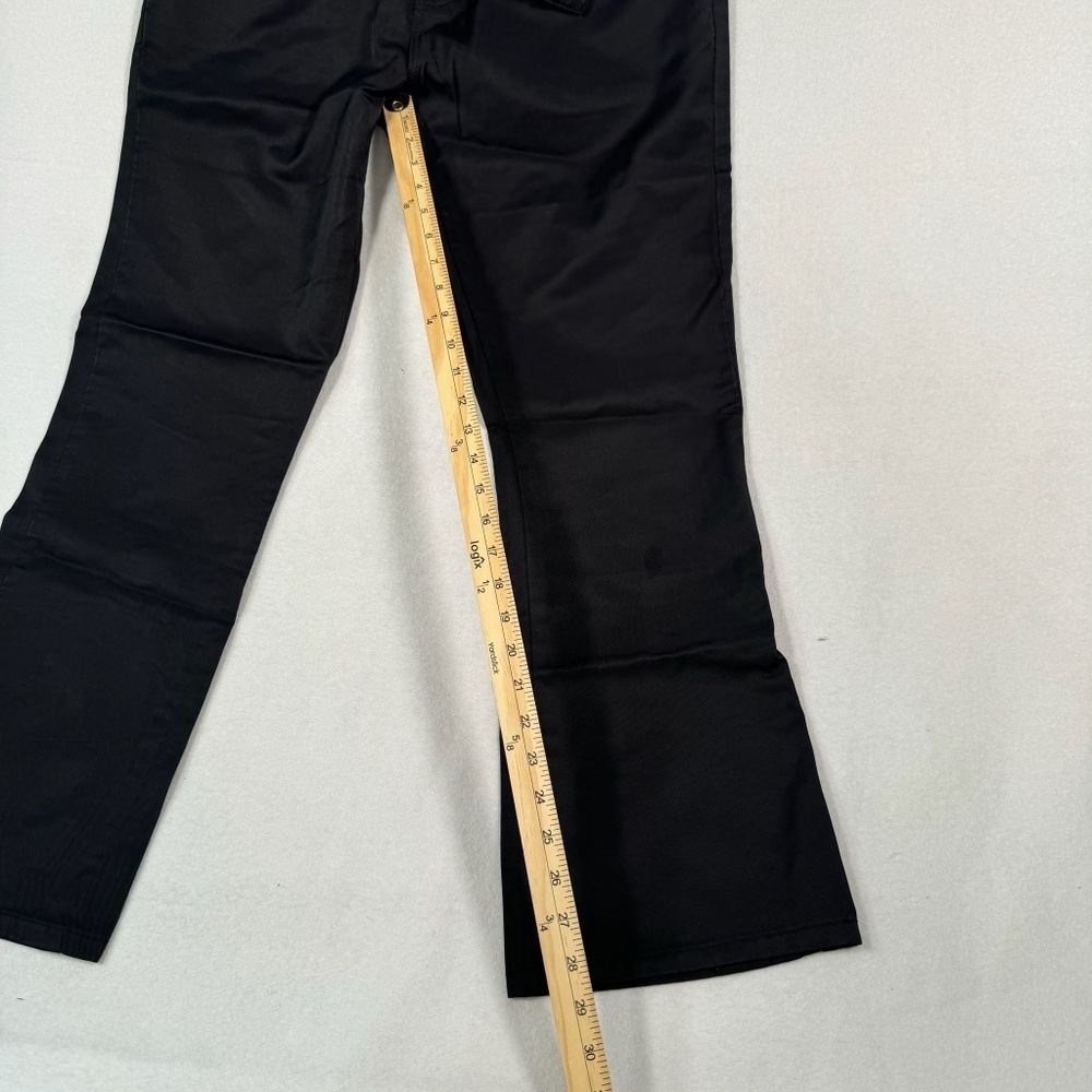 Silver Pants Womens 31X32 Black Flare Button Fly Nylon Mid Rise - Picture 6 of 11